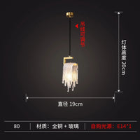Modern Nordic style glass and copper pendant light for decorative interiors