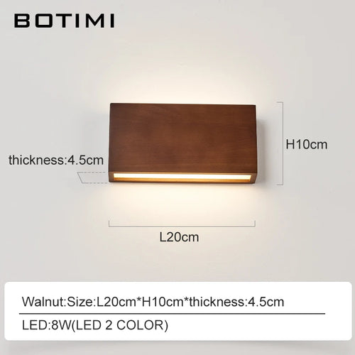 Applique murale LED en bois naturel marron - vue 9 sur 8