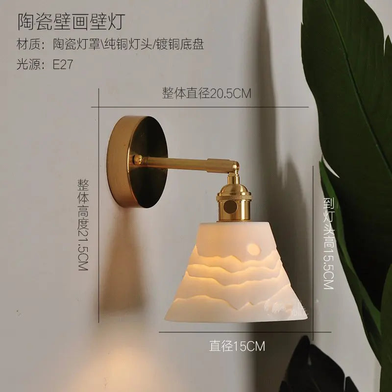 Modern ceramic pendant light with double shade for interior decoration