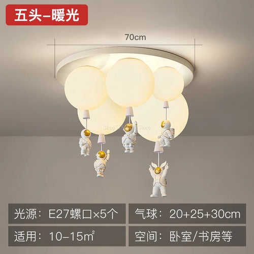 Decorative nordic pendant light for children’s room with playful design