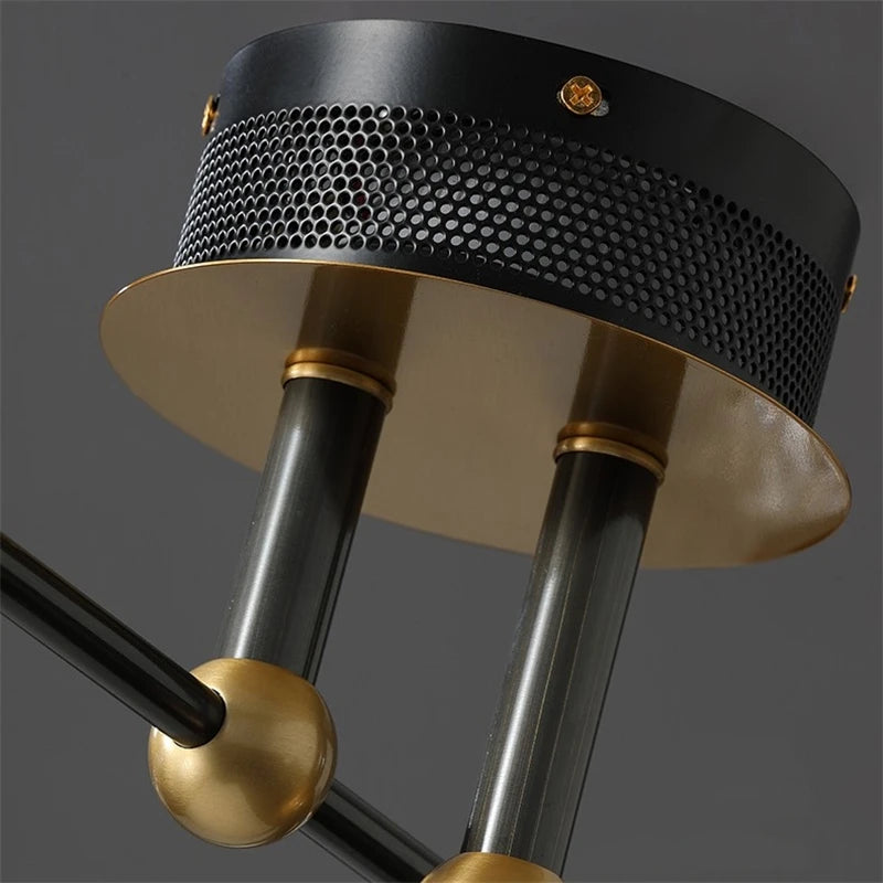 Copper LED ceiling light with high transmission PMMA shade - vue 5 sur 8