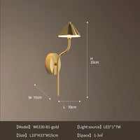 modern copper mushroom led wall light