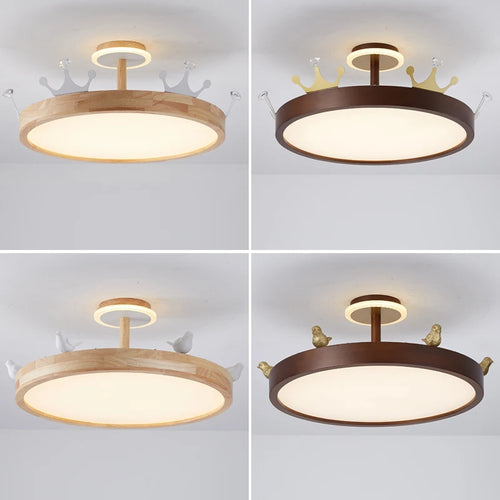 Creative Nordic crown bird chandelier for children's room - vue 3 sur 14