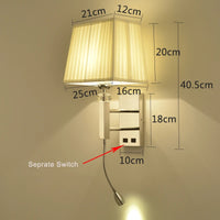Modern LED wall light in stainless steel for interior decoration