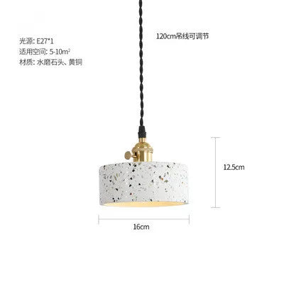 Industrial cement pendant light for table and bar - vue 15 sur 23