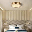 Vintage brass LED modern flush mount ceiling light for living room and home