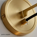 Nordic crystal and copper modern minimalist wall light