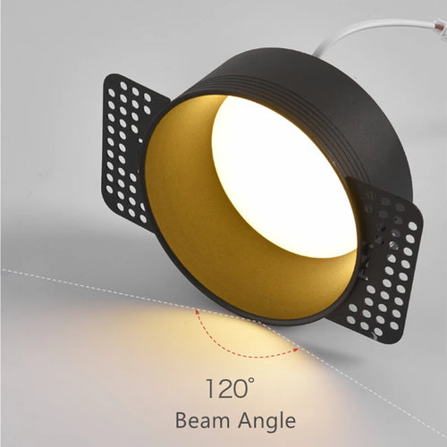 Frameless recessed dimmable LED downlight - vue 4 sur 12