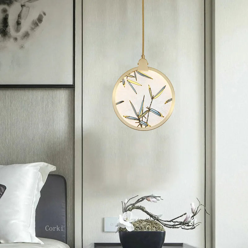 Chinese style glass pendant light for modern interior decoration