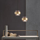Modern cylindrical glass LED chandelier nordic style