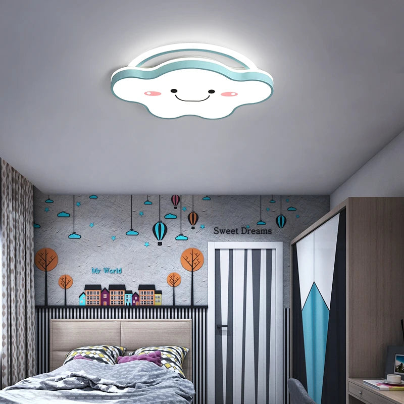 Modern nordic LED ceiling light for children's and students' bedrooms - vue 5 sur 12