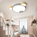 Modern creative LED wooden bear ceiling light