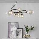 Modern glass pendant light with bulb included for interior decoration