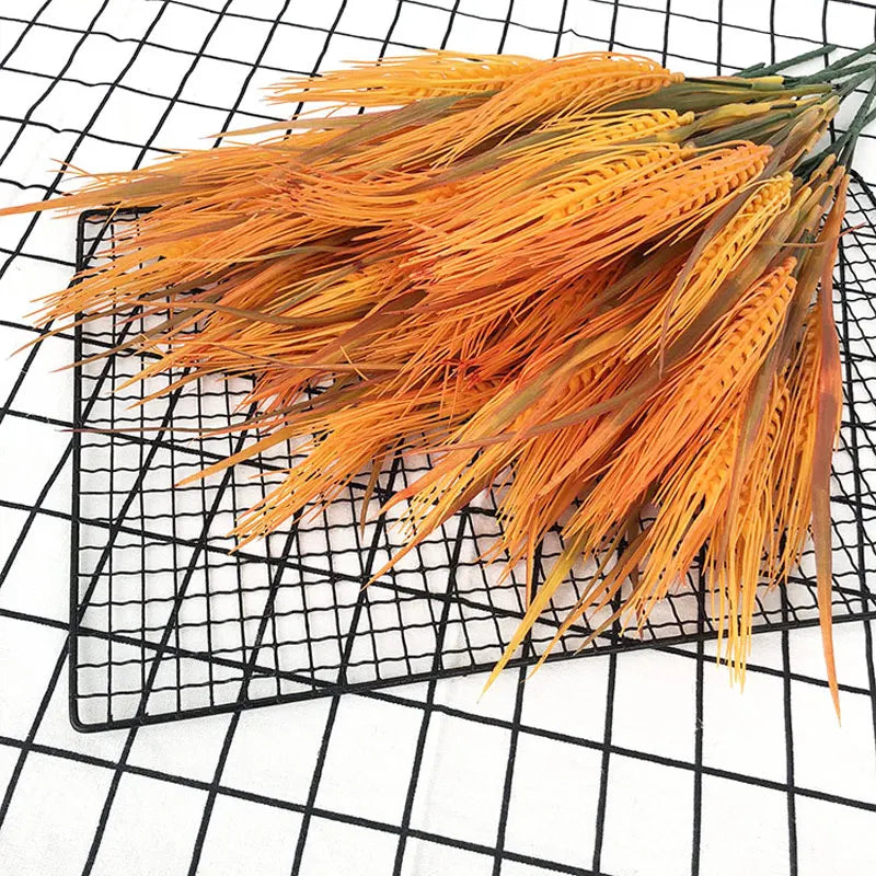 Artificial wheat ears bouquet for autumn decoration - vue 5 sur 10