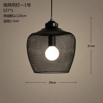 Retro loft birdcage chandelier in creative minimalist iron - vue 18 sur 18