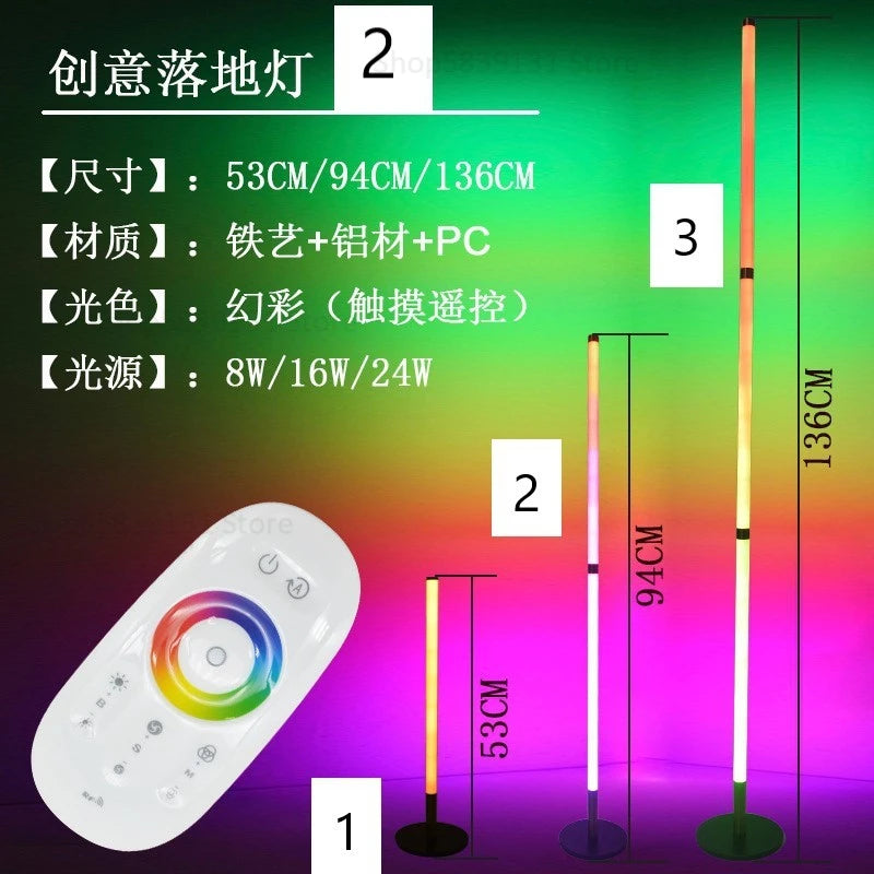 Modern detachable corner floor lamp with LED light