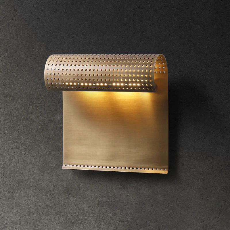 Luxury vintage design copper wall light