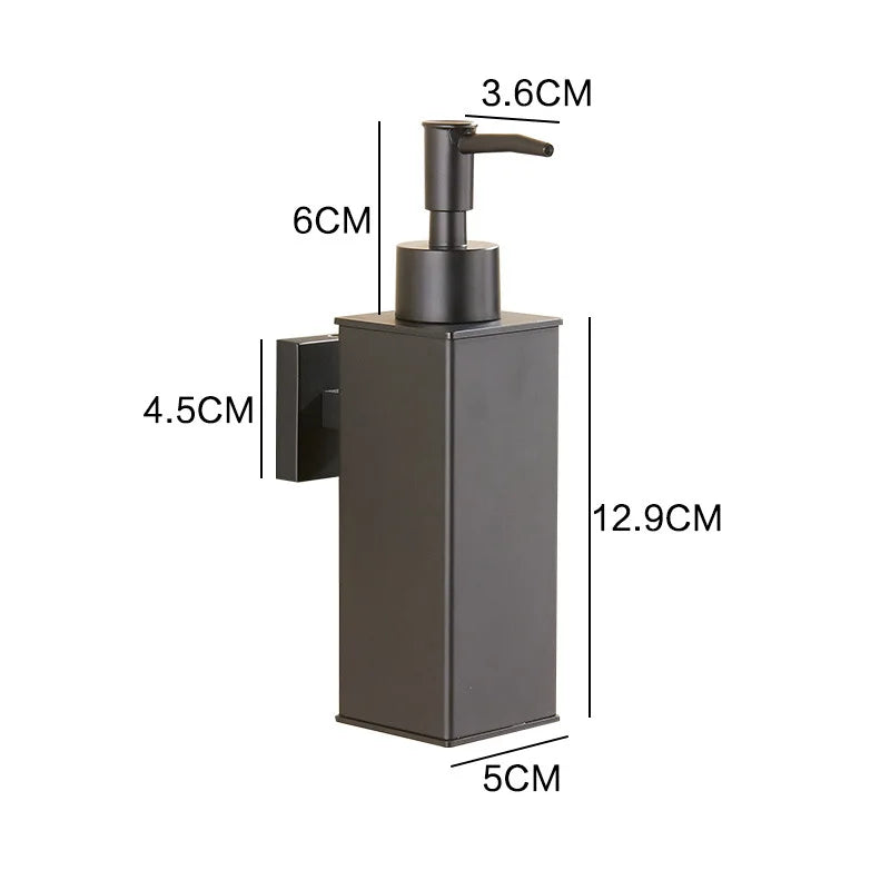 stainless steel wall-mounted liquid soap dispenser for shower gel - vue 18 sur 18