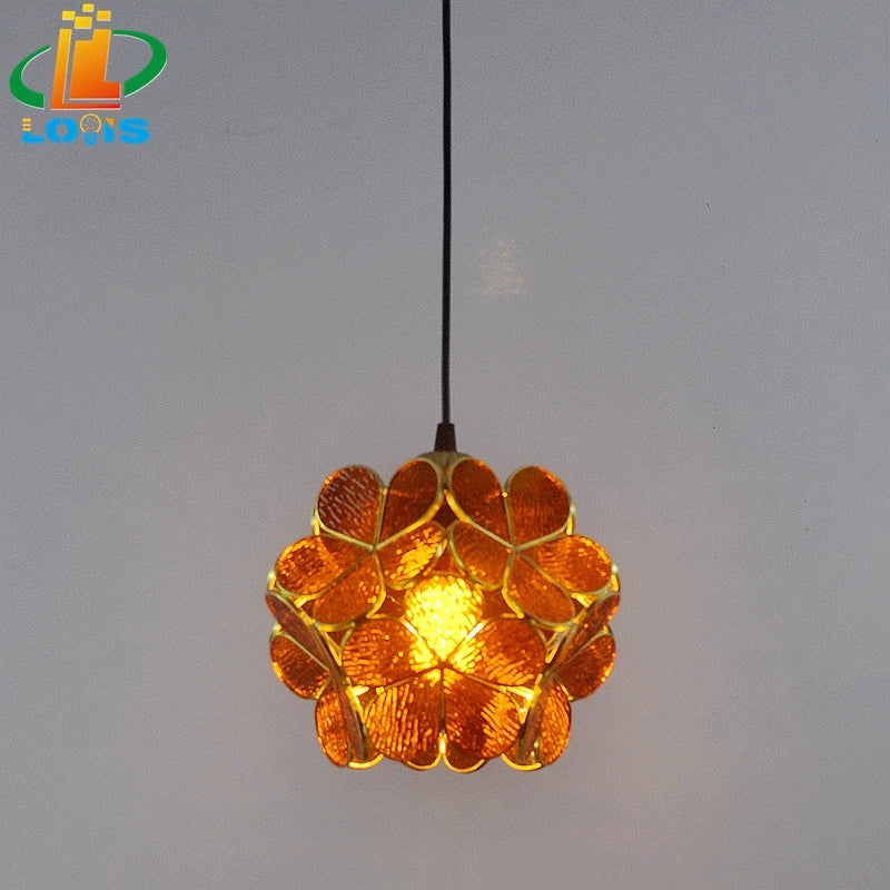 Nordic style glass petal lamp for interior decoration - vue 15 sur 18