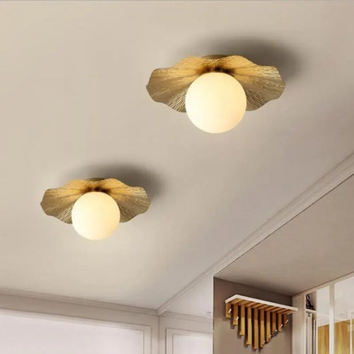 Modern nordic lotus ceiling light for living room - vue 3 sur 10