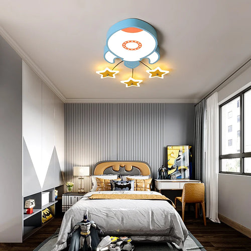 Modern LED ceiling light for interior, contemporary style and warm atmosphere - vue 5 sur 9