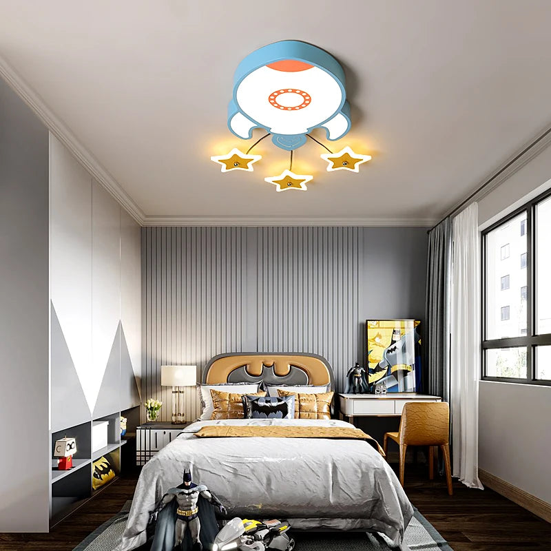 Modern LED ceiling light for interior, contemporary style and warm atmosphere - vue 5 sur 9