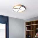 Elegant nordic wooden LED surface mounted ceiling light
