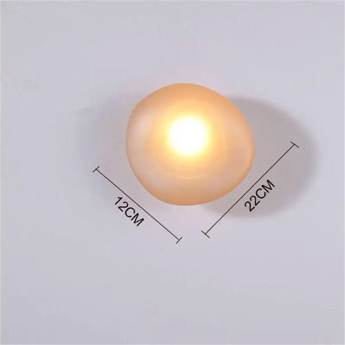Modern glass pebble LED wall light for interior decor, hotel corridor, ceiling lighting - vue 21 sur 22