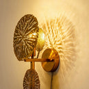 Luxury lotus leaf decorative modern wall light for living room and hotel