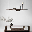 Solid wood pendant light modern zen style for creative lighting