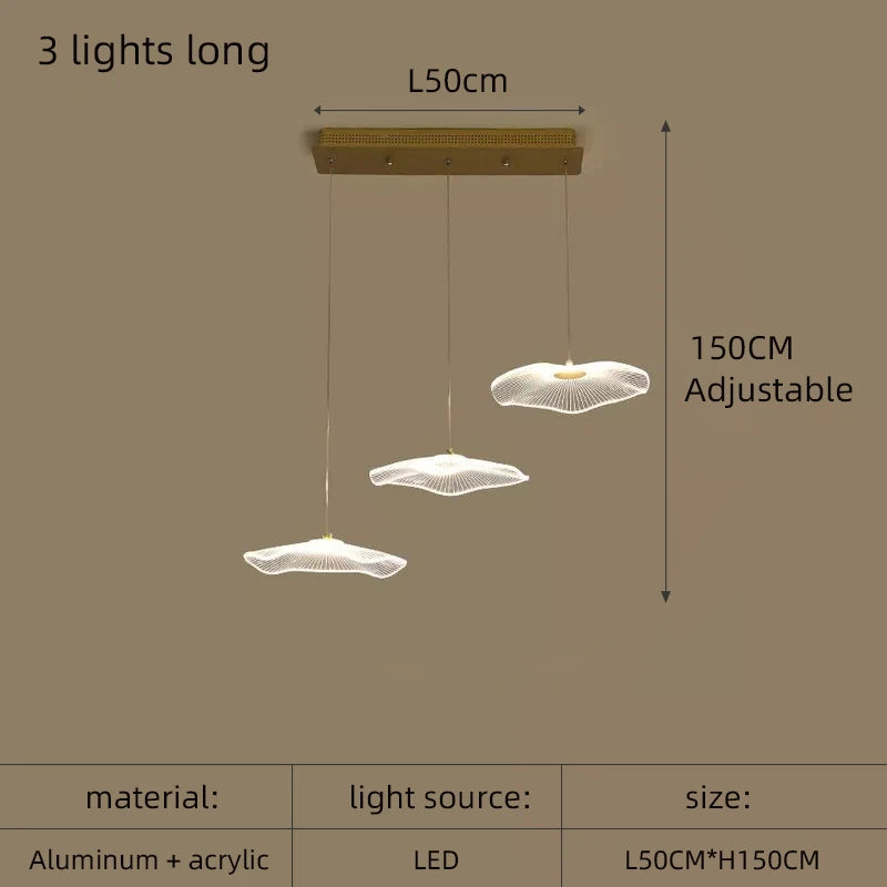 Nordic acrylic chandelier with creative design for elegant spaces