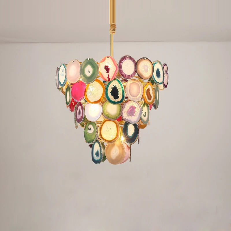 Modern designer agate chandelier for interiors