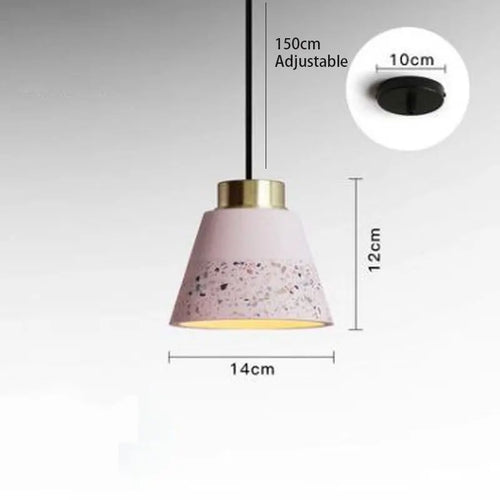 Vintage cement pendant light for bar and café - vue 9 sur 14