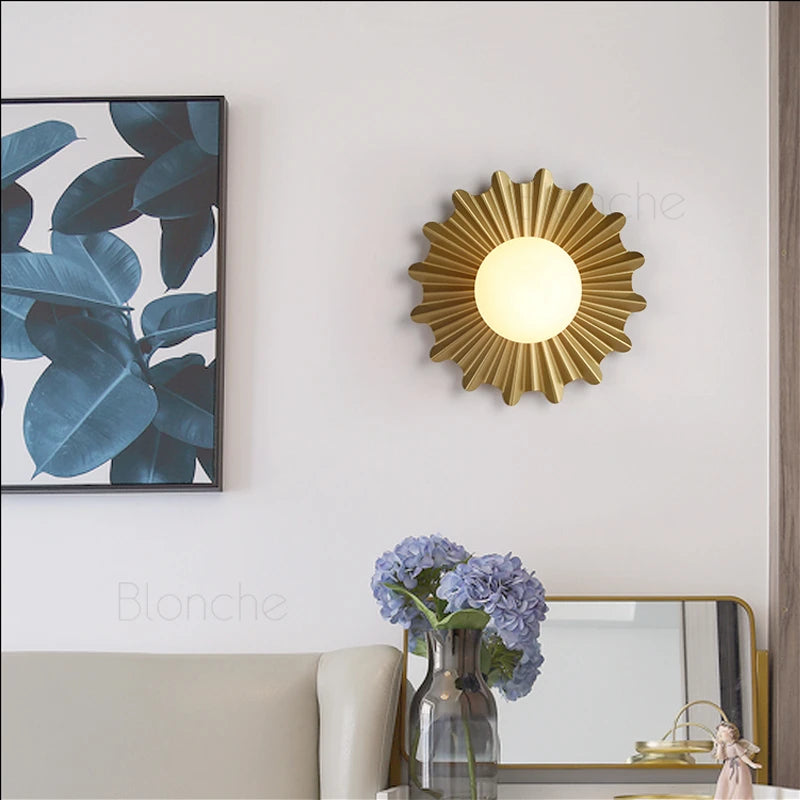 Modern decorative nordic iron solar LED wall lights - vue 3 sur 7