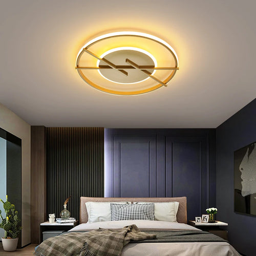 Modern round LED ceiling light for bright interior decor - vue 2 sur 10