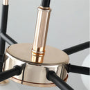 Nordic iron chandelier with LED glass balls for restaurant