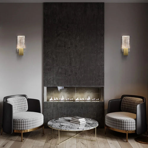 Modern minimalist crystal wall light for study and relaxation - vue 4 sur 7