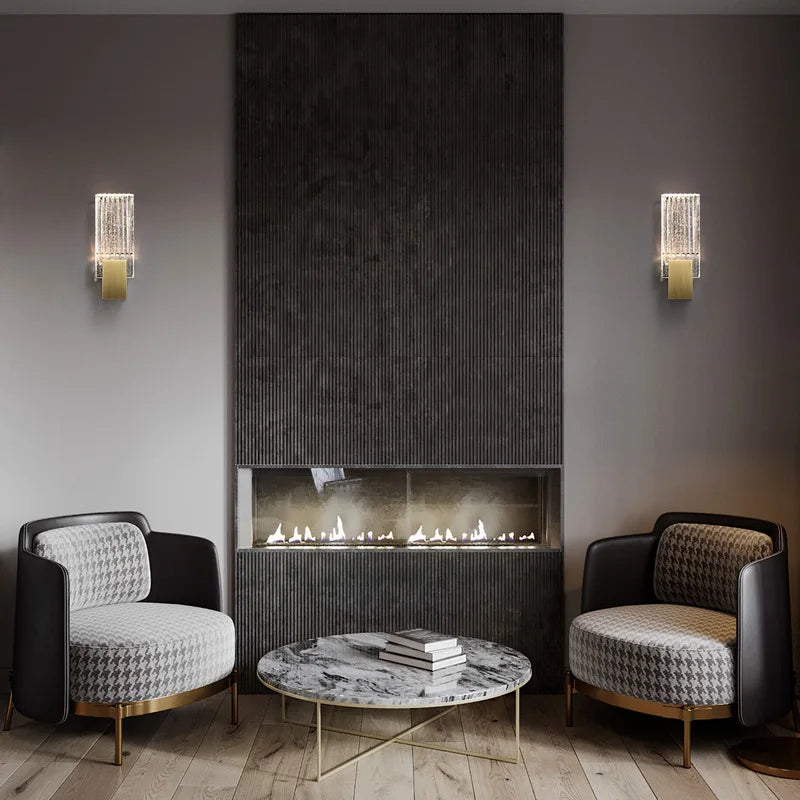 Modern minimalist crystal wall light for study and relaxation - vue 4 sur 7