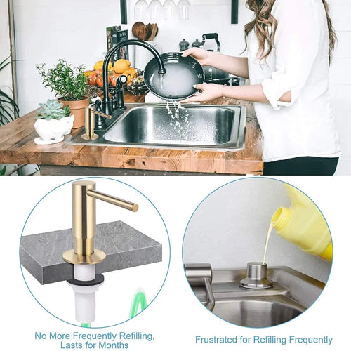 brass soap dispenser extension tube kit - vue 6 sur 6