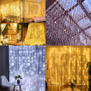 LED icicle curtain fairy lights for parties and weddings