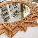 decorative macrame mirror bohemian style for interior decoration