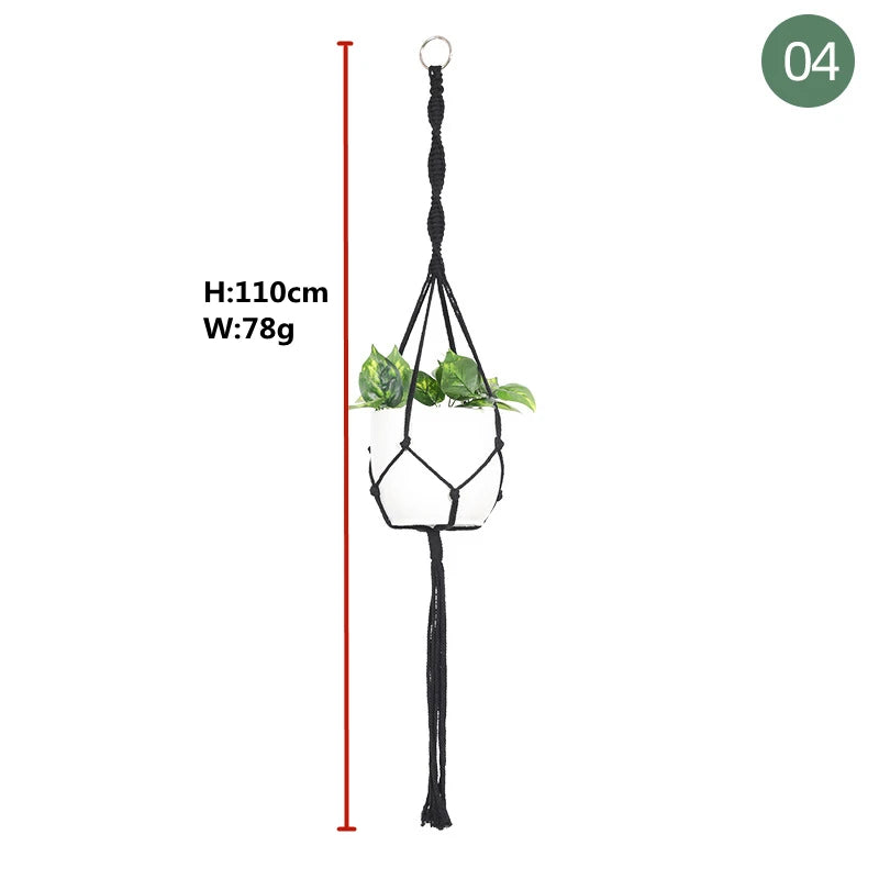 macrame hanging baskets for plants and decoration - vue 22 sur 30
