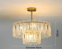 Artistic round glass chandelier for modern interiors