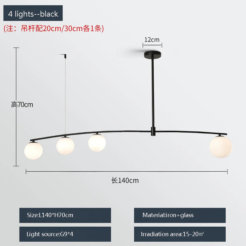 suspension moderne en métal et verre pour intérieur