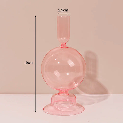 Classic retro glass candle holders for wedding and home decoration - vue 10 sur 17
