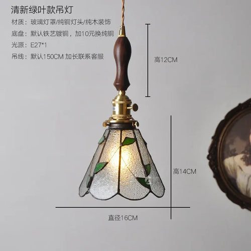 Retro glass pendant light for bar and restaurant decor - vue 12 sur 14