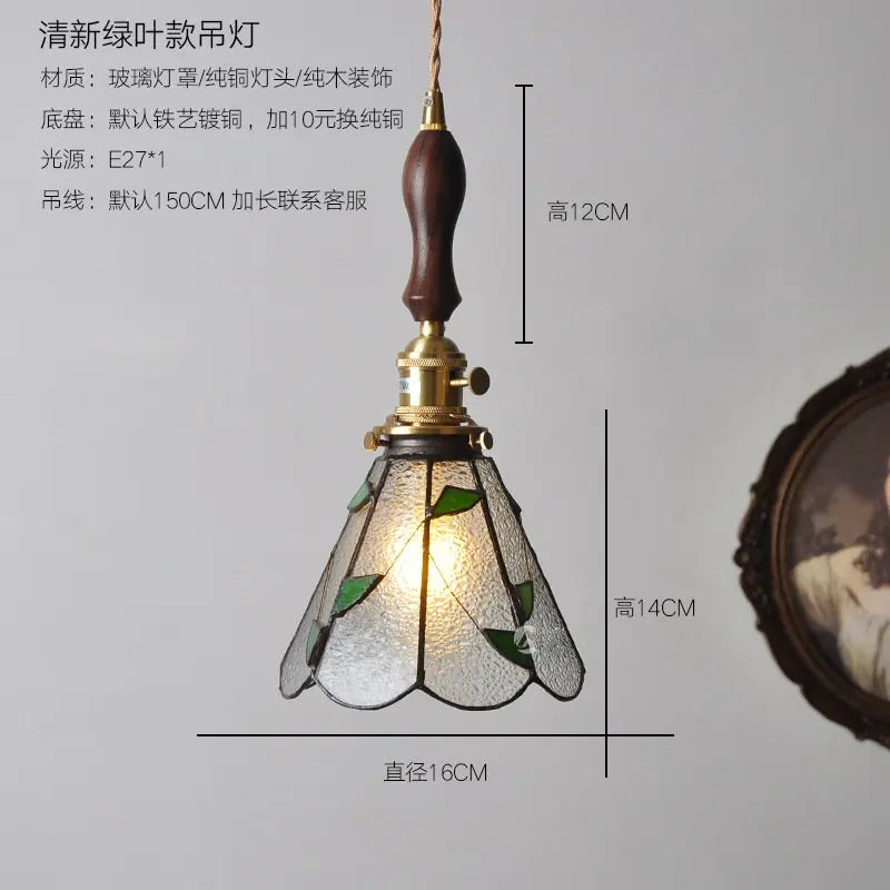 Retro glass pendant light for bar and restaurant decor - vue 11 sur 14