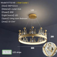 Modern nordic crystal chandelier for indoor lighting