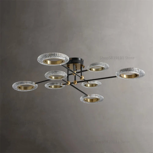 Copper LED ceiling light with high transmission PMMA shade - vue 5 sur 8