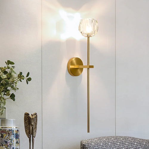 Minimalist Nordic crystal wall light modern design indoor lighting - vue 5 sur 8